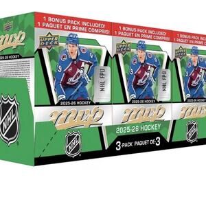 Upper Deck NHL 2025-26 Hockey MVP Blaster Box 3-Pack Factory Sealed